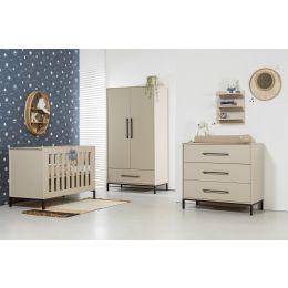 Interbaby Ledikant 60 x 120 - Commode 3 Laden- Hanglegkast 2-deurs Venus