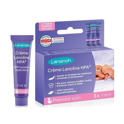 Lansinoh Verzorgingscreme 100% Lanoline 3x7ml