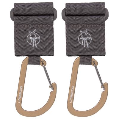 Lässig Stroller Hooks Met Karabijnhaak Antrhraciet 2-Pack