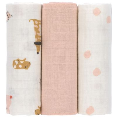 Lässig Swaddle &amp; Burp Blanket L Little Mateys 85 x 85 cm 3-Pack