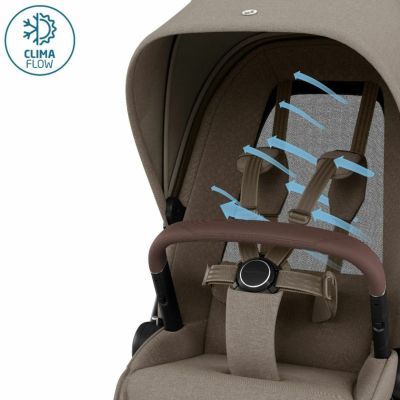 Maxi-Cosi Kinderwagen Fame Twillic Truffle (Dark Frame - Brown leather)