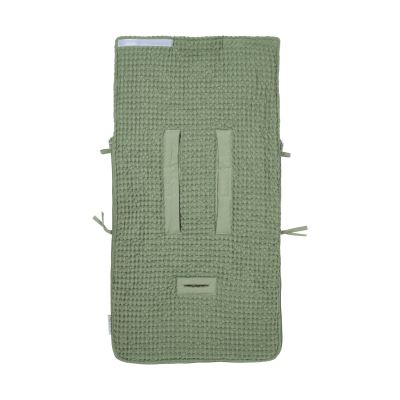 Meyco Baby Voetenzak Wafel Teddy Olive Green 40 x 82 cm