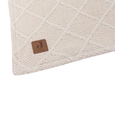 Jollein Wiegdeken Check Knit Oatmeal / Teddy Fleece 75 x 100 cm