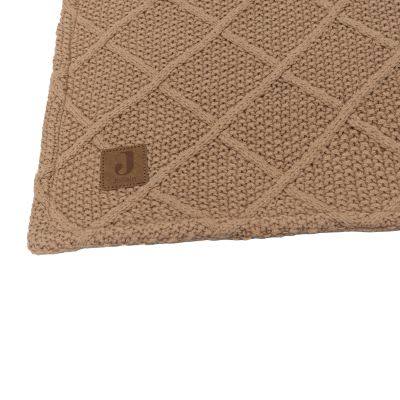 Jollein Wiegdeken Check Knit Biscuit / Teddy Fleece 75 x 100 cm