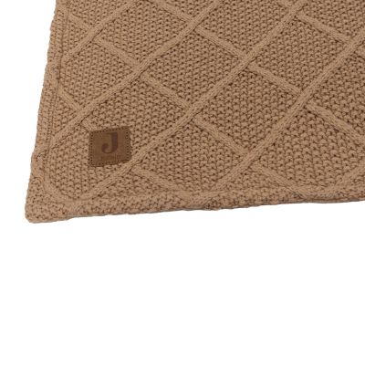 Jollein Ledikantdeken Check Knit Biscuit / Teddy Fleece 100 x 150 cm