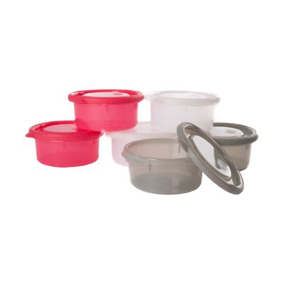 Bo Jungle B-Bowls 300ml Wit / Grijs / Roze (6 pcs)