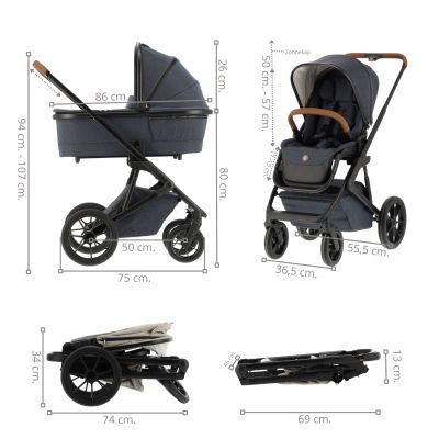 Qute Kinderwagen Q-Rider Plus Mineral Clay