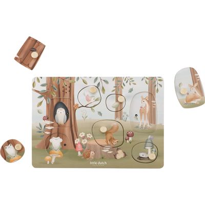 Little Dutch Geluidenpuzzel Forest Friends FSC