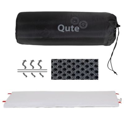 Qute Q-Matti Campingbedmatras Incl. Hoes Katoen Wit 3 cm