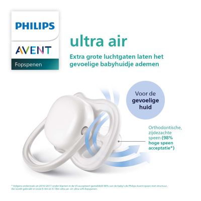 Philips Avent Fopspeen Ultra Air Sun / Rainbow - Purple 0-6mnd (2 stuks) SCF085/59
