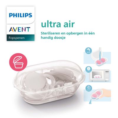 Philips Avent Fopspeen Ultra Air Sun / Rainbow - Purple 0-6mnd (2 stuks) SCF085/59
