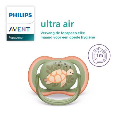 Philips Avent Fopspeen Ultra Air Turltle / Whale 6-18mnd (2 stuks) SCF085/60
