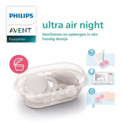 Philips Avent Fopspeen Ultra Air Nighttime Firefly / Dreams 0-6mnd (2 stuks) SCF376/19
