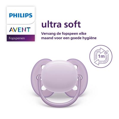 Philips Avent Fopspeen Ultra Soft Light Grey / Pink 0-6mnd (2 stuks) SCF091/31
