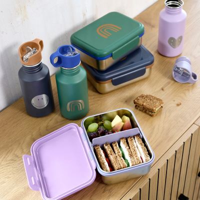 Lassig Lunchbox Roestvrij Staal Little Gang Rainbow Green