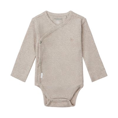 Noppies Nino Romper Rib Taupe Melange