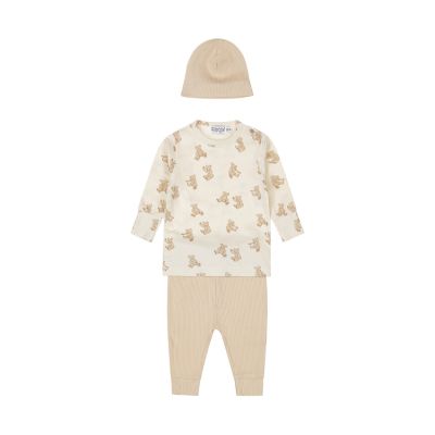 Dirkje Bear 2-Delige Set + Muts - Off White