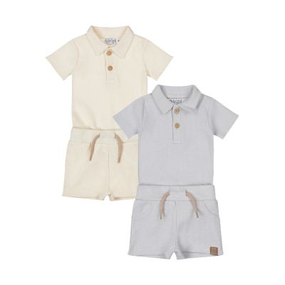 Dirkje 2-Delige Set Romper Shorts - 2-Pack - Light Blue