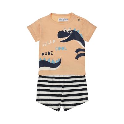 Dirkje Dino 2-Delige Set - Bright Orange