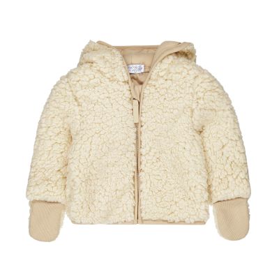 Dirkje Vest Capuchon Teddy Dark Sand 68