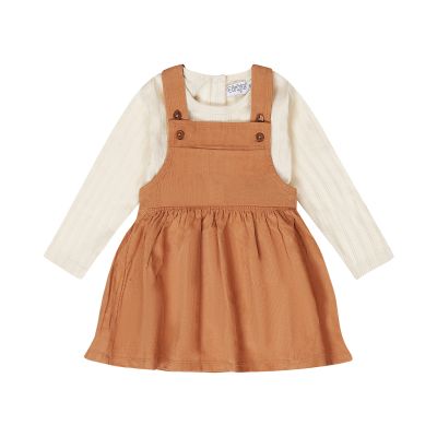 Dirkje Salopette Jurk + T-Shirt Lange Mouw Brown 56