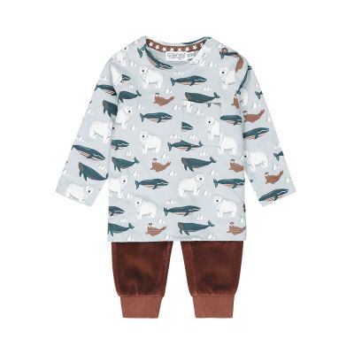 Dirkje 2-Delige Set Whale Light Blue