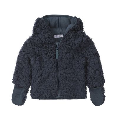 Dirkje Vest Capuchon Teddy Steel Blue