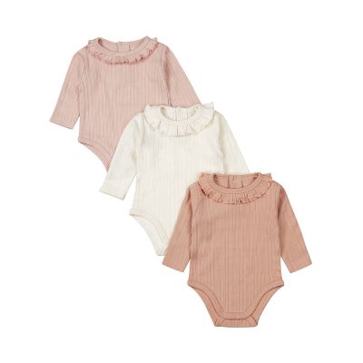 Dirkje Romper Lange Mouw Multi Colour Pink 3-Pack