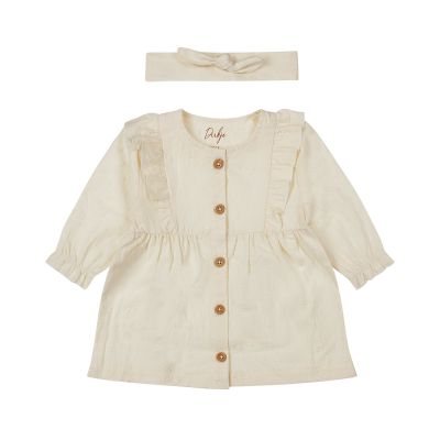 Dirkje Jurk Lange Mouw + Haarband Off White 62