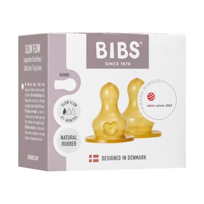 BIBS Flesspeen Rond - Slow Flow - 2 Pack - Latex