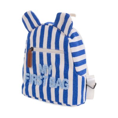 Childhome Rugzak My First Bag Strepen Electric Blue / Light Blue