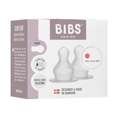 BIBS Flesspeen Rond - Slow Flow - 2 Pack - Silicone 